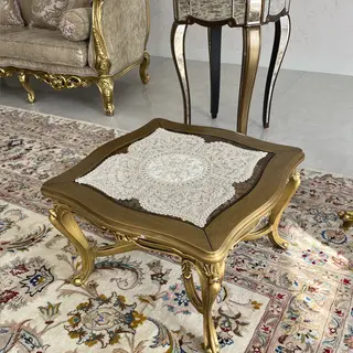 رومیزی 4 تکه طرح چهارپر - رنگ سفید