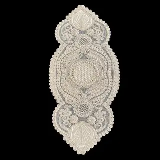 رومیزی 4 تکه طرح گندمی - رنگ سفید