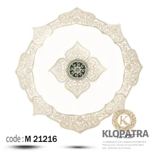 رومیزی مربع مخمل طرح الیزه