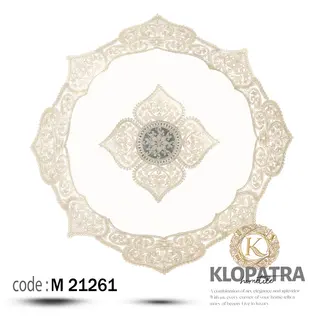 رومیزی مربع مخمل طرح الیزه