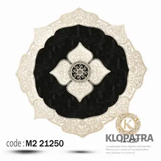 رومیزی مربع مخمل طرح الیزه