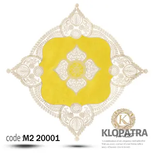 رومیزی مربع مخمل طرح گیسو