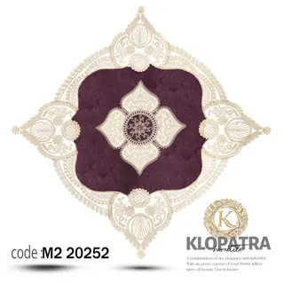 رومیزی مربع مخمل طرح گیسو
