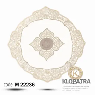 رومیزی مخمل یاسی