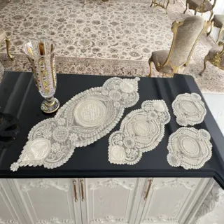 رومیزی 4 تکه گندمی