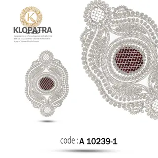 رومیزی عسلی تک طرح گندمی