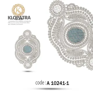 رومیزی عسلی تک طرح گندمی