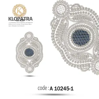 رومیزی عسلی تک طرح گندمی