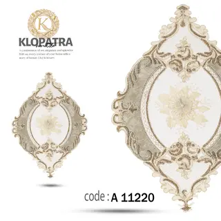 رومیزی عسلی تک طرح گل برجسته