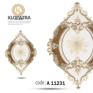 رومیزی عسلی تک طرح گل برجسته