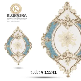 رومیزی عسلی تک طرح گل برجسته