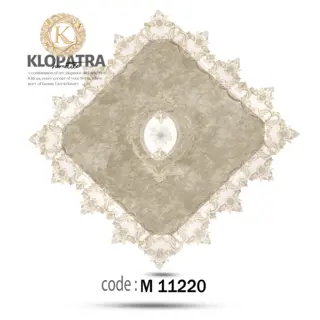 رومیزی مربع طرح گل برجسته