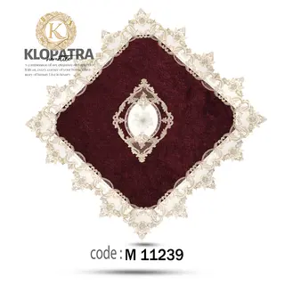 رومیزی مربع طرح گل برجسته