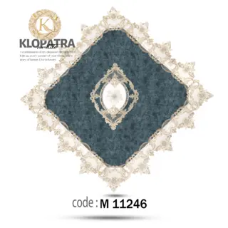 رومیزی مربع طرح گل برجسته