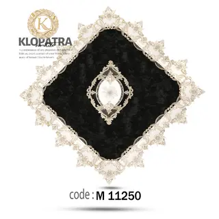 رومیزی مربع طرح گل برجسته