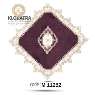 رومیزی مربع طرح گل برجسته