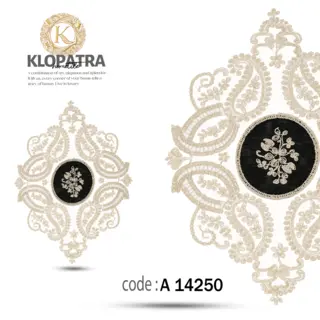 رومیزی عسلی تک طرح زنبق