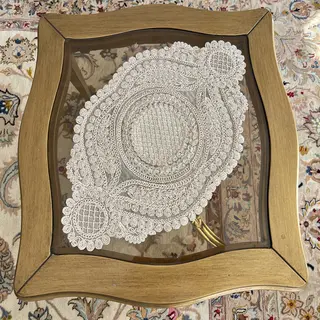 رومیزی میزعسلی طرح گندمی