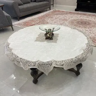 رومیزی مخمل گرد بزرگ