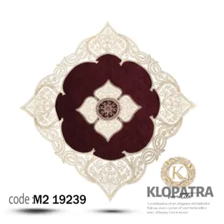 رومیزی مربع مخمل طرح بونسای