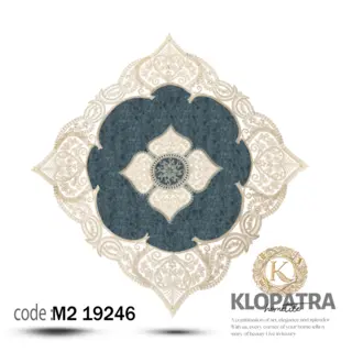 رومیزی مربع مخمل طرح بونسای