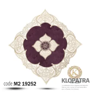 رومیزی مربع مخمل طرح بونسای