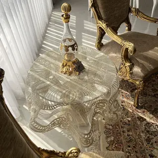 رومیزی مربع دانتل