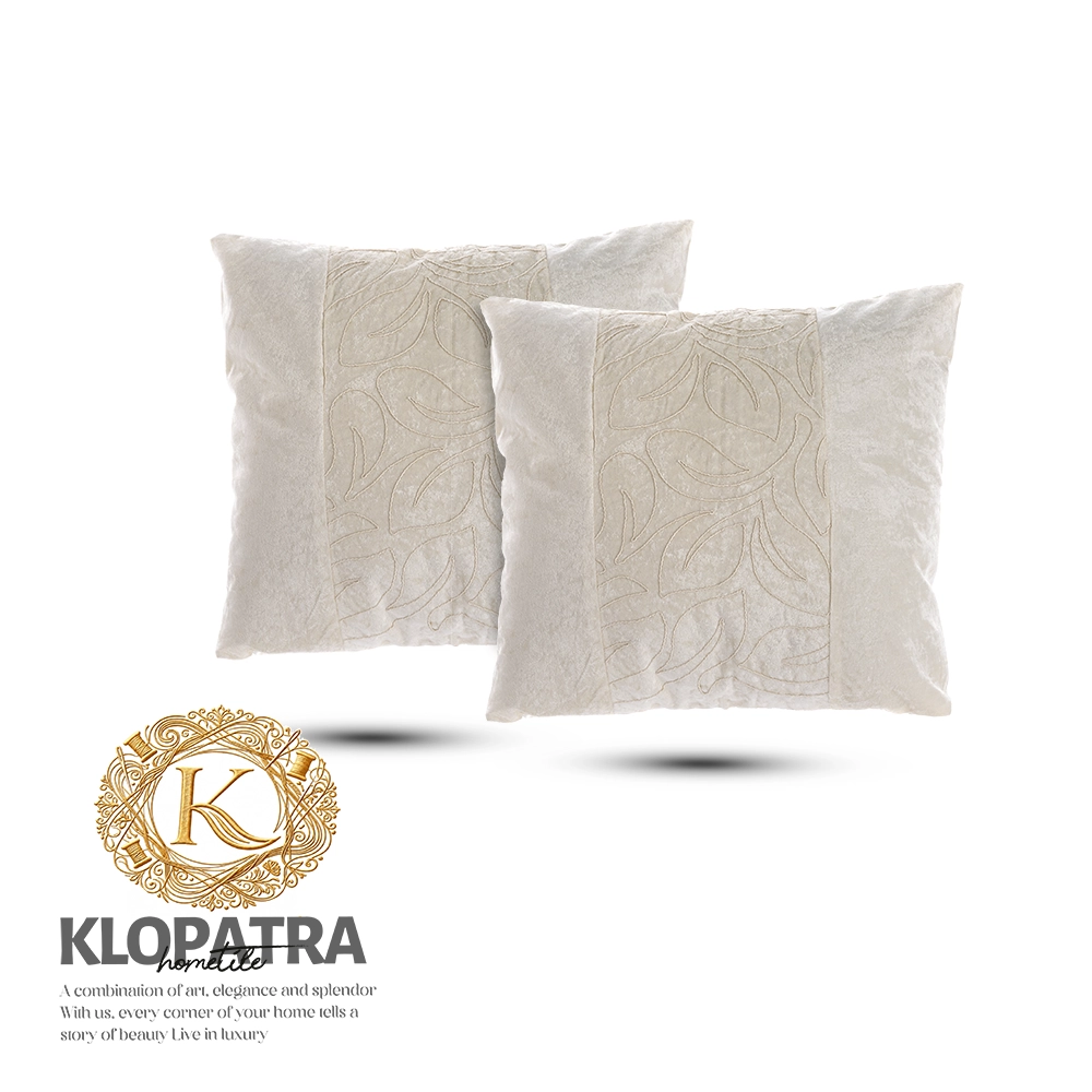 کوسن مبلی مخملی کرم روشن