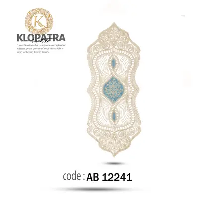 رومیزی رانر طرح چهارپر - رنگ آبی روشن
