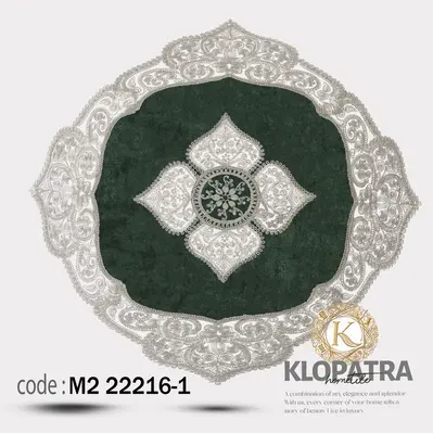 رومیزی مربع سفارشی طرح ونوس - رنگ سبز