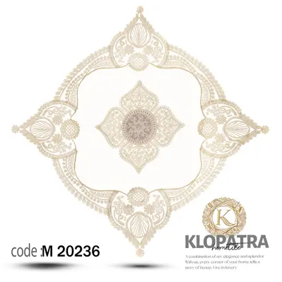 رومیزی مربع طرح گیسو - رنگ یاسی