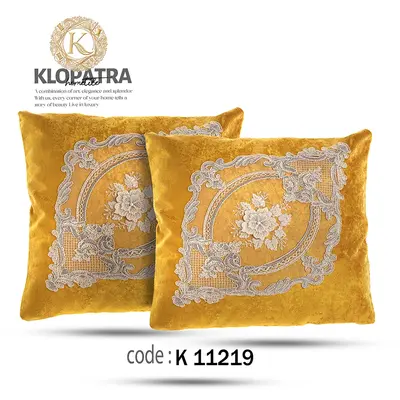کوسن مبلی مخمل گل برجسته 