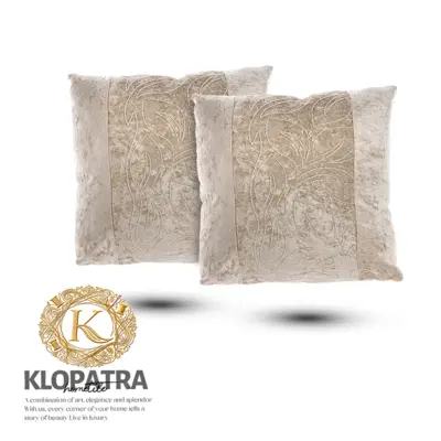 کوسن مبلی مخملی کرم