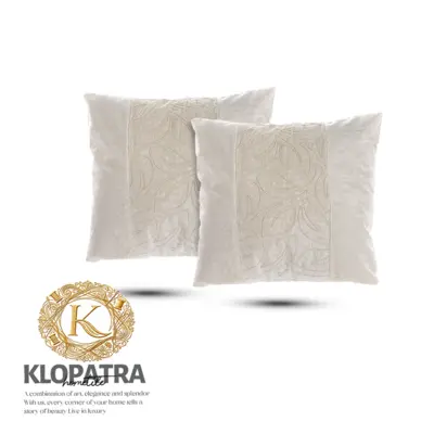 کوسن مبلی مخملی کرم روشن