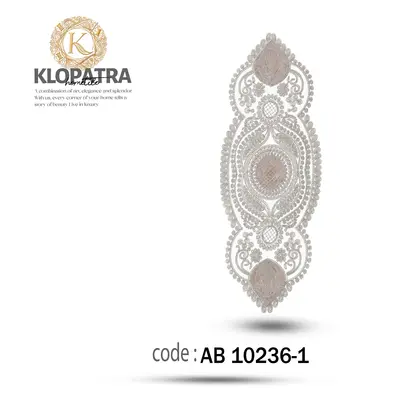رومیزی رانر طرح گندمی رنگ یاسی