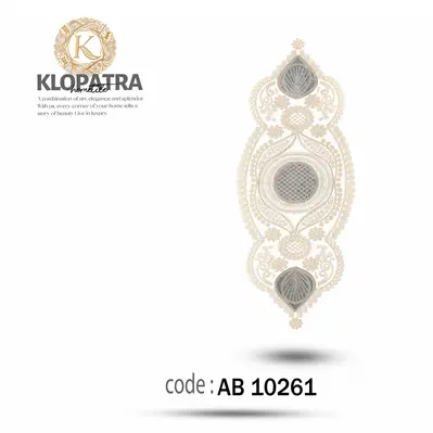 رومیزی رانر طرح گندمی رنگ طوسی