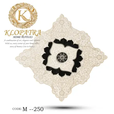 رومیزی مربع سفارشی طرح چهارپر 