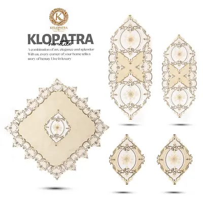 سرویس رومیزی طرح گل برجسته 